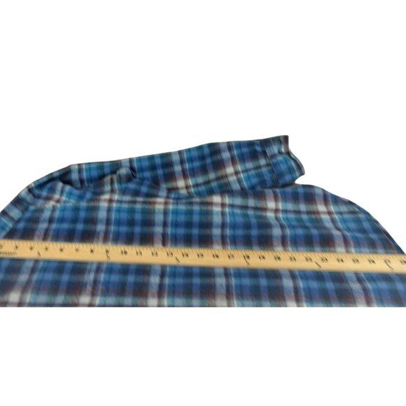 Pendleton Blue Plaid Jacket Moth HOLE XL Dry Clean Wool - Picture 3 of 10